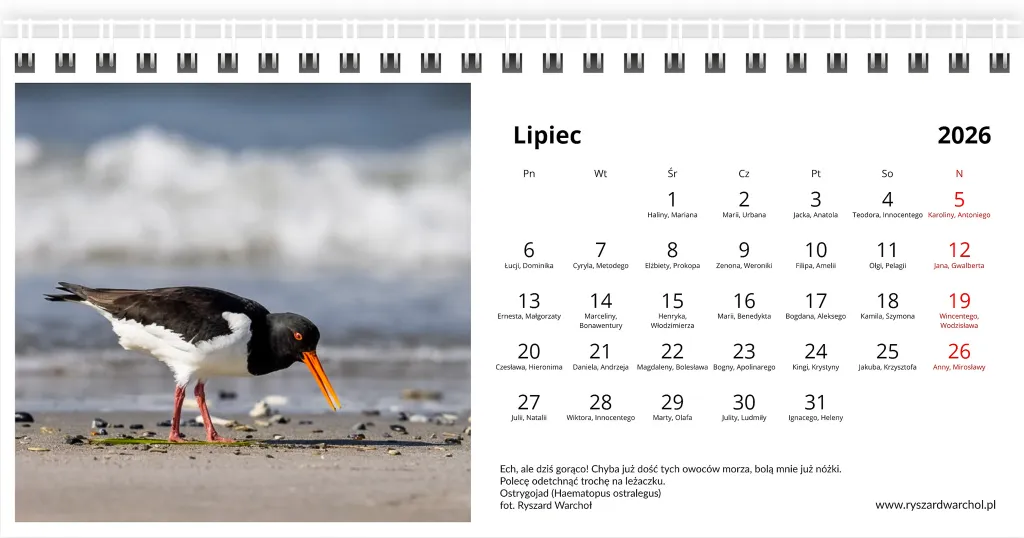 Kalendarz — Lipiec
