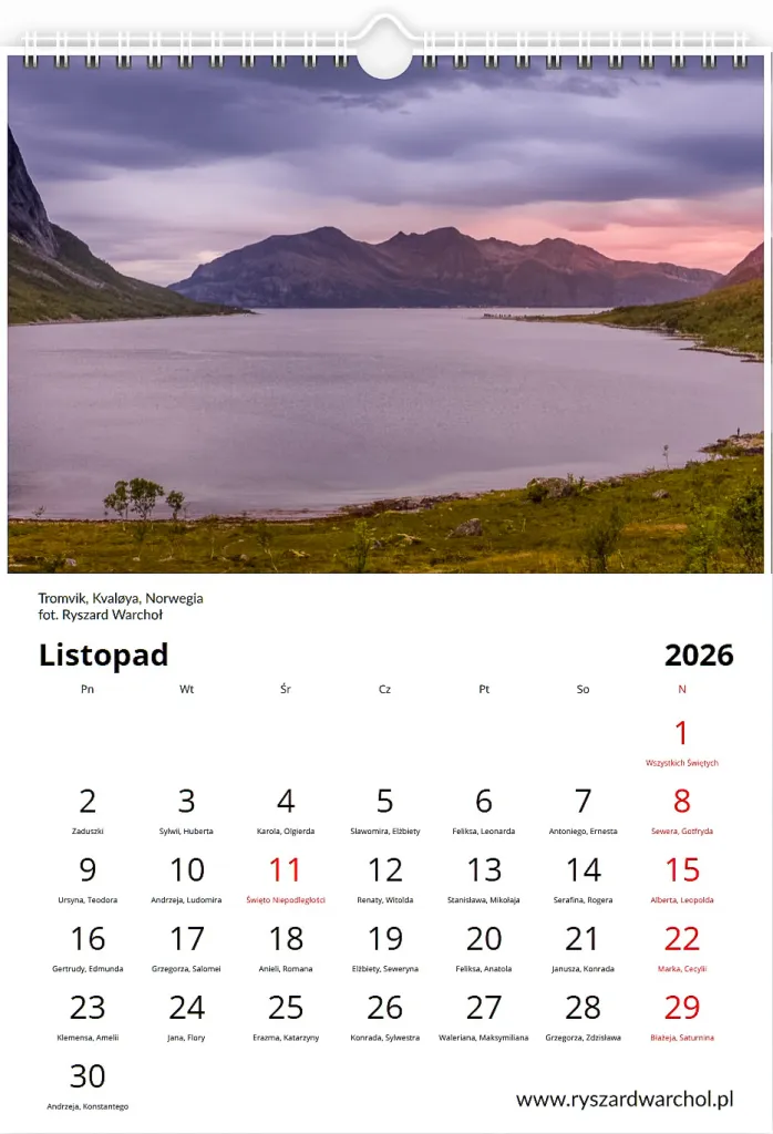 Kalendarz — Listopad